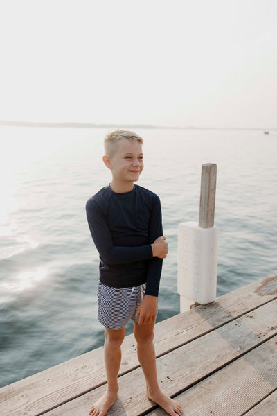 Blue Classic Stripes Boardie